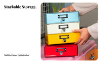 Stackable Metal Drawer adaptable Desktop Drawer drawer organizer long-lasting for Home Users