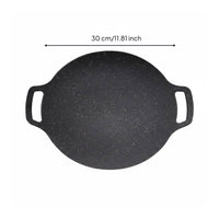 Maifan Stone Barbecue Pan Less Smoke Round Non-Stick Grill Pan Easy to Clean