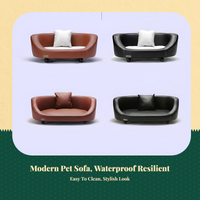 Plush pet sofa bed with removable cover