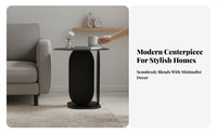 Dual-panelPanel Base Table Modern Design Nightstand Minimalist Design