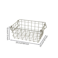 Wire Basket with Handles Long-Lasting Bin Ventilated for Closet