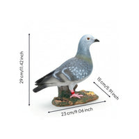 Pigeon Figurine Decorative Pigeon Statue with Base Ornamental for Flower Bed