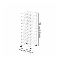Art Supply Drying Rack Sturdy Metal Mesh Wire Shelving Unit with Wheels