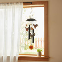 Metal Rooster Wind Chime Melodious Sound Chicken Wind Chime for Patio, Porch