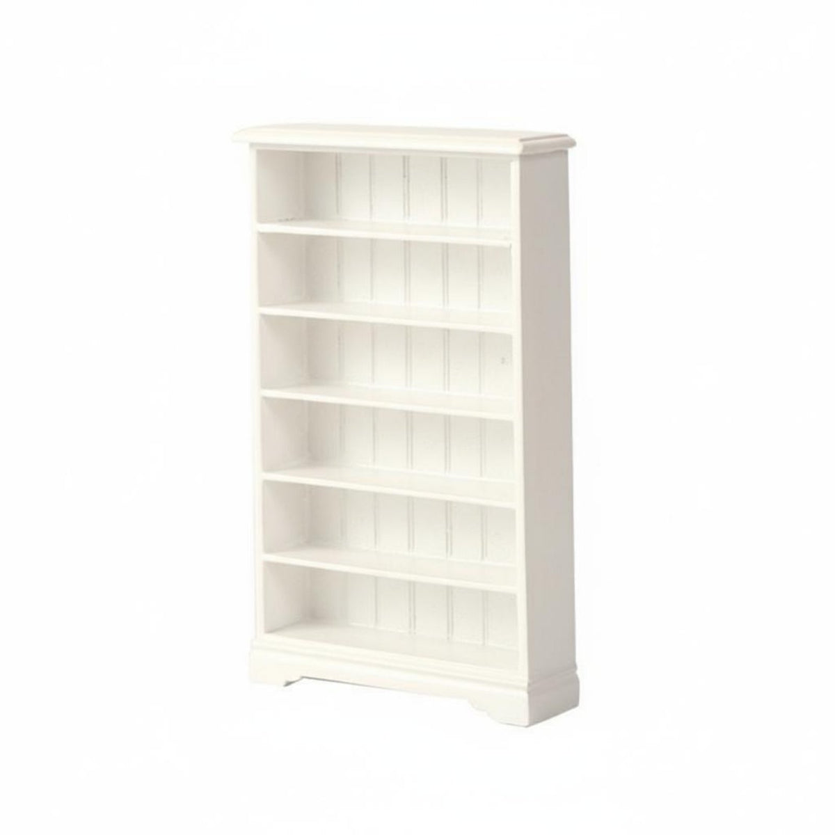 1:12 Scale Wooden Bookshelf Paintable Dollhouse Bookcase Birch Wood Material Small Dollhouse Storage Shelf for Model Hobbyists