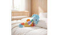Soft Seahorse Sensory Toy Interactive Musical Seahorse Tactile Baby Rattle with Crinkle Paper Textured for Babies, Infants, Newborns, Stroller, Crib, Car Seat