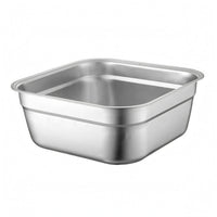 Stainless Steel Basin Rolled rims Household Container Shiny Silver