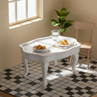 Mini Table Wooden Mini Coffee Table Smooth Surface Miniature Furniture for Photo Photography