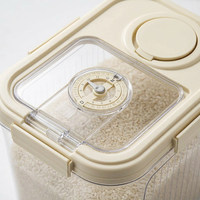 Storage Container 10kg Rice, Rice Dispenser with Measuring Cup, Airtight Kitchen Storage for Cereal, - Image 7