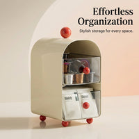 Desktop Organizer with Lid, Acrylic Drawer for Desk Storage, Kitchen Counter Multi-Layer Countertop