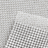 Rhinestone Trim Lace with 3mm Rhinestones for DIY Clothing and Wedding Decor