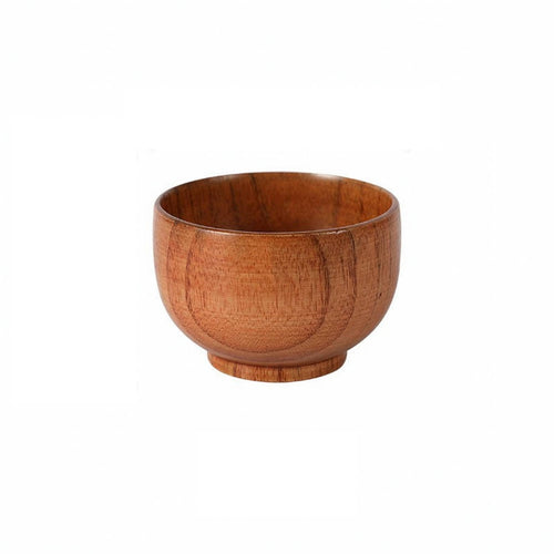 Small Wooden Bowl Compact for Kitchen, Restaurant, Kids
