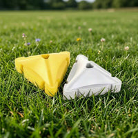 40 Pieces Sports Gear Triangular Marker Disc Center Cutout Stackable Marker Disc Holder Set Molded Grooves