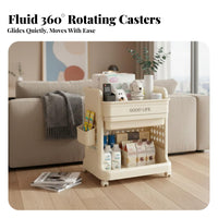 Multi-Tier Rolling Shelf Mobile Design Multi-Tier Trolley Large Capacity