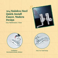 Touchless stainless steel faucet
