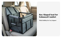 Waterproof Dog Car Seat Dirt-Proof Front Seat Dog Carrier Adjustable Straps for Cat Owners, Road Trips, Home