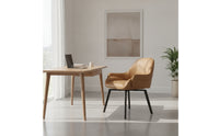 Contemporary Swivel Dining Chair with Armrests Modern Swivel Dining Chair Padded Armchair Comfortable for Home Office, Reading Corner