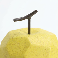 Ceramic Fruit Sculpture for Home Decor, Speckled Glaze Figurine, Modern Minimali #variant:Black Dot Yellow