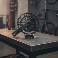 Double Chainring Crankset CNC Machined Crankset with Bottom Bracket Aluminum Alloy Crank Arm Set for Road Bikers, Cyclists