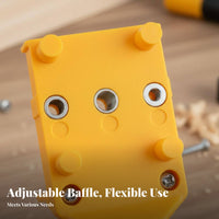 High Precision Dowel Jig Interchangeable Bushings Handheld Doweling Jig Adjustable for Carpenters, Furniture Building, Home Repair, Workshop