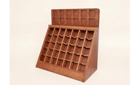 Floor-Standing Grid Display Rack Multi-Compartment Wooden Display Rack Modern