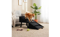 2-in-1 Dog Ramp Stool Non-Slip Surface Foldable Pet Ramp for Bedroom, Small Dogs