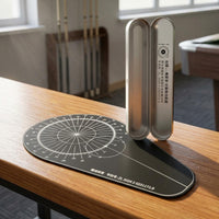 Pool Aiming Board Aim Angle Grid Cue-Ball Practice Board Metal Storage Case Pool Cue Aiming Aid
