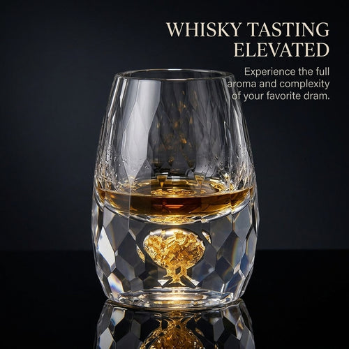 Crystal Whiskey Tasting Glass, Nordic Minimalist Style