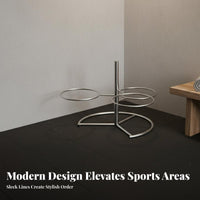 Space Saving Exercise Ball Rack Sturdy Metal Frame Exercise Ball Stand Tidy Organizer Stable Design for Fitness Center