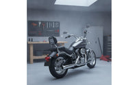 Black Finish Motorcycle Rear Rack Bolt-on Rear Luggage Rack Robust Support Shelf Heavy-Duty for Motorcyclists, Commuters, Touring, Commuting
