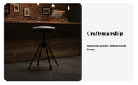 Adjustable Pedestal Stool Industrial Aesthetic Counter-Height Seating Stable