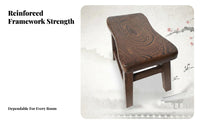 Chicken Feather Wood Stool Handmade Backless Wooden Stool Easy to Clean