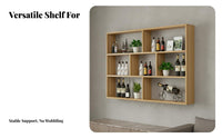 Space Saving Wall Mounted Wine Rack Easy Installation Living Room Display Unit Multifunctional Multi-Compartment Wall Shelf Strong Load-Bearing for Homeowners, Apartment Dwellers, Restaurant Owners, Cafe, Kitchen