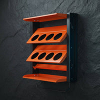 Can Rack with Shelves Oval Openings Metal Wall Storage Rack Accessible Design
