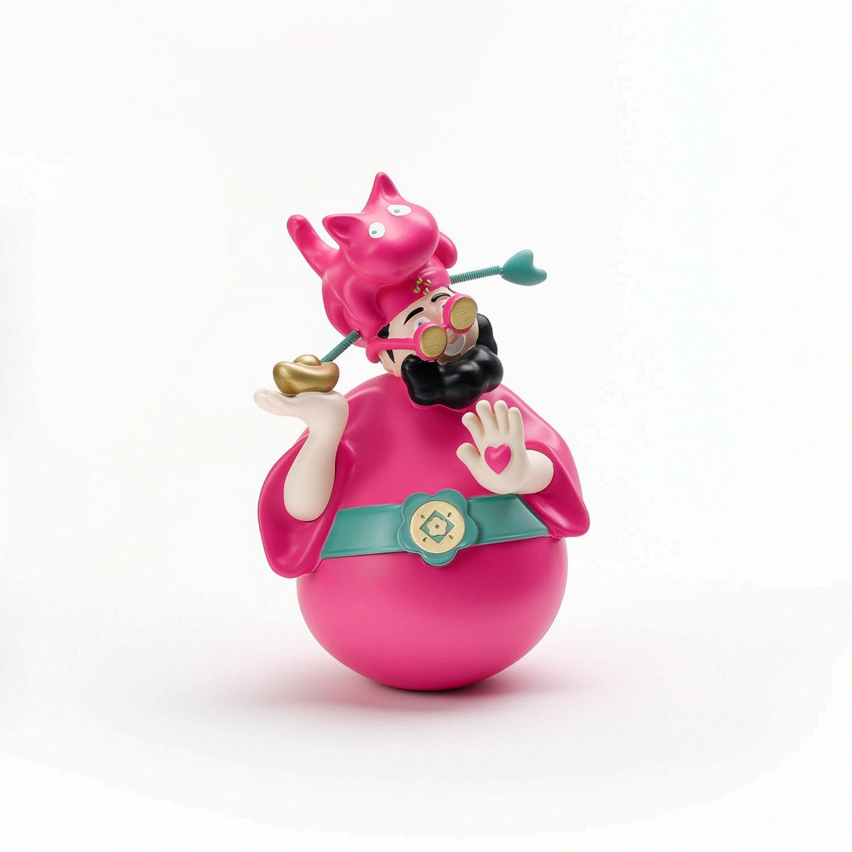 Bobblehead with Spring Base Cheerful Desk Decoration Funny for Entryway, Drivers