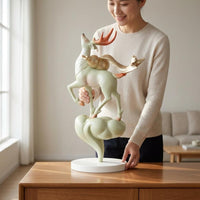 Deer Ornament Elegant Look Deer Statue Long-Lasting Material for TV Cabinet