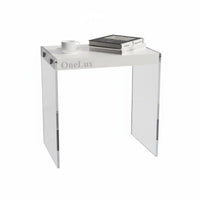 Clear C-Shaped Stand Transparent Nightstand Multi-Functional for Living Room