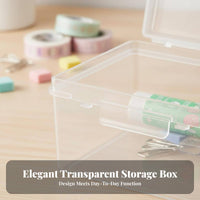 Clear Rectangular Box with Lid transparent Design for journeys, Hobbyists, Parents