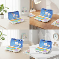 Educational Childrens Laptop with Keyboard Foldable Kids Learning Laptop Colorful Toy Computer with Screen Compact for Preschoolers, Toddlers, Preschool, Travel