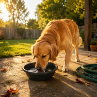Rubber Pet Bowl Smooth Inner Surface Black Pet Bowl Flared Rim Feeding Dish