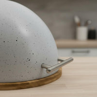 Stainless Steel Bread Box preservedKeeping Hinged Lid Bread Container Easy To
