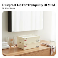 Lidded Storage container multipurpose Container with Lid Stackable Design for Crafters
