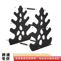Coral Dumbbell Rack with Handle, Compact Space-Saving Home Fitness Storage Organizer