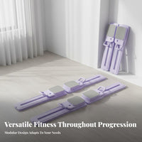 Multi-Functional Multifunctional Ab and Leg Machine Postpartum Recovery Split-Type Leg Slider Lifting Foldable Skiing Machine Fluid & Quiet for Women, Beginners