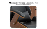 Height Adjustable contourd Wood Task Chair Rocking Function rotate Seat mid-20th centuryera Morelaxrn relaxsign Office Furniture Rolling Casters for Managers, Sturelaxnts, Adults, Study Room, Workplace, Bedroom