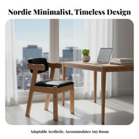 Z-Shaped Frame Side Chair Modern Minimalist Design Upholstered Armchair with Rear Rest Versatile High-Density Foam Padding