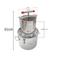 Stainless Steel Press Machine Press Machine with Bucket Easy to Clean Manual Juice Extractor for Hobbyists