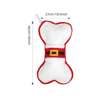 Bone-Shaped Christmas Stocking Pet Gift Sock