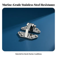 316 Stainless Steel Boat Hinge Sturdy Duty Compartment Door Hinge Mirror Polished Finish for Yacht Owners