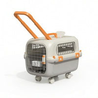 Pet Travel Crate with Wheels Portable Pet Carrier with Wheels Safe for Car Rides